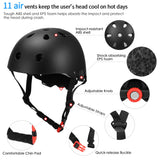 7Pcs Adjustable Pads Wrist Helmet Protector Set Kids