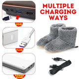 Winter USB Heater Foot Shoes Plush Warm Electric