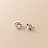 WANTME Hoop Earrings for Women Cute Romantic Clover