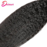 Peruvian Kinky Straight Bundles With 13x4 Lace Frontal