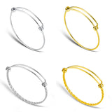 20pcs/lot 316 Stainless Steel DIY Charm Bangle 50-65mm