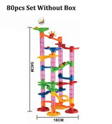 DIY Construction Marble Run Race Track Building Blocks