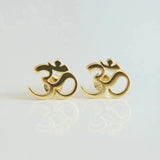 100% 925 Sterling Silver Earring Stud OM Ohm