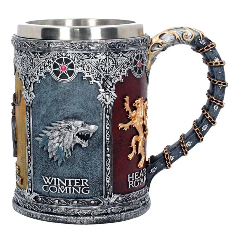GOT Mug Goblet Stainless Steel Resin 3D Beer