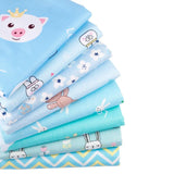 Blue Cartoon Printed Fabric Cotton Twill Cloth for