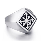 Elfasio Mens Stainless Steel Rings Gothic Magic 8