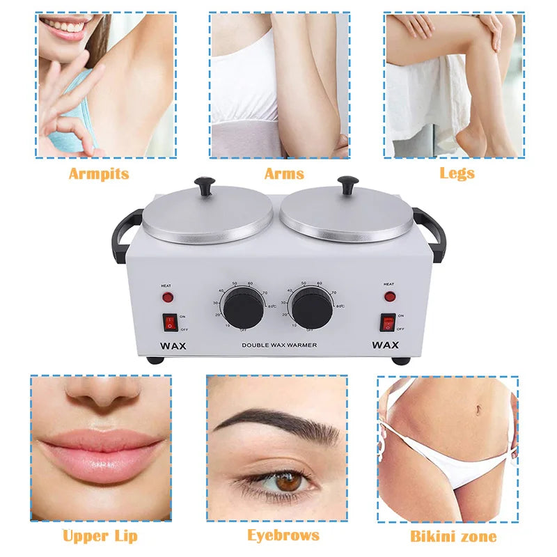 Depilatory Wax Heater Machine Double Paraffine Wax Heater