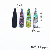 54x12mm 30pcs Acrylic with Shell Drop