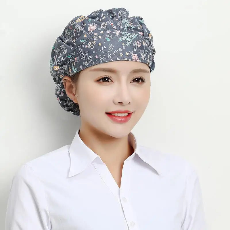 Cute Elastic Kitchen work Hats Restaurant Breathable chefs