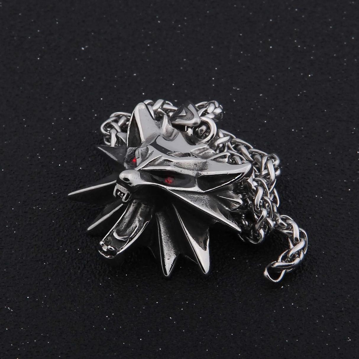 53*43mm Stainless Steel the Wizard wolf head pendant