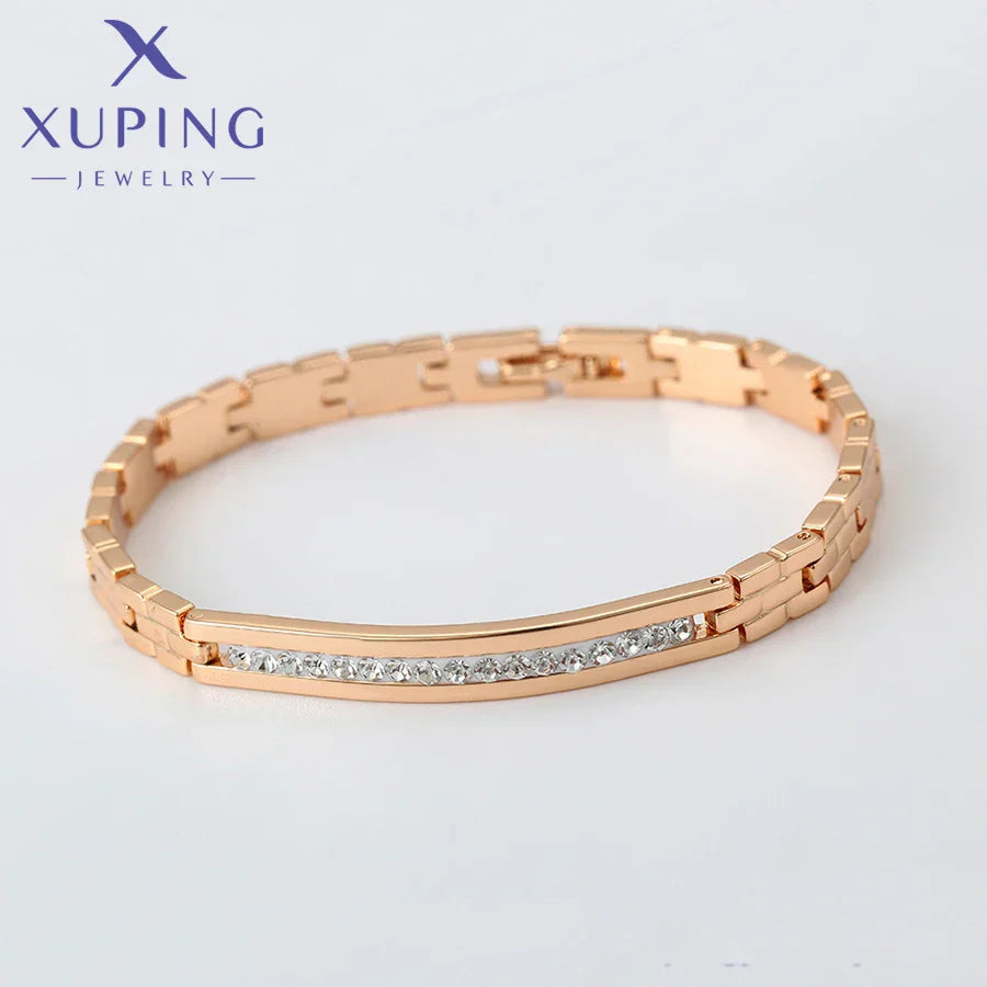 Xuping Jewelry Fashion Stone Charm Gold Color Women‘s’ Hand Bracelets Party Birthay Gift A00857781