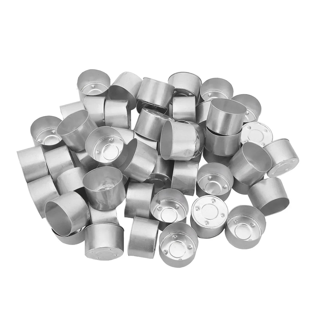 50Pcs Empty Candle Tins Lightweight Premium Aluminum Tea