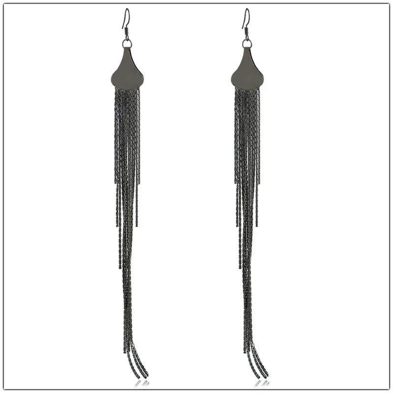 Baroque Long Tassels Dangle Earrings for Women Accessories