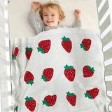 Newborn Baby Blanket Knitted Infant Girl Cradle Plaid