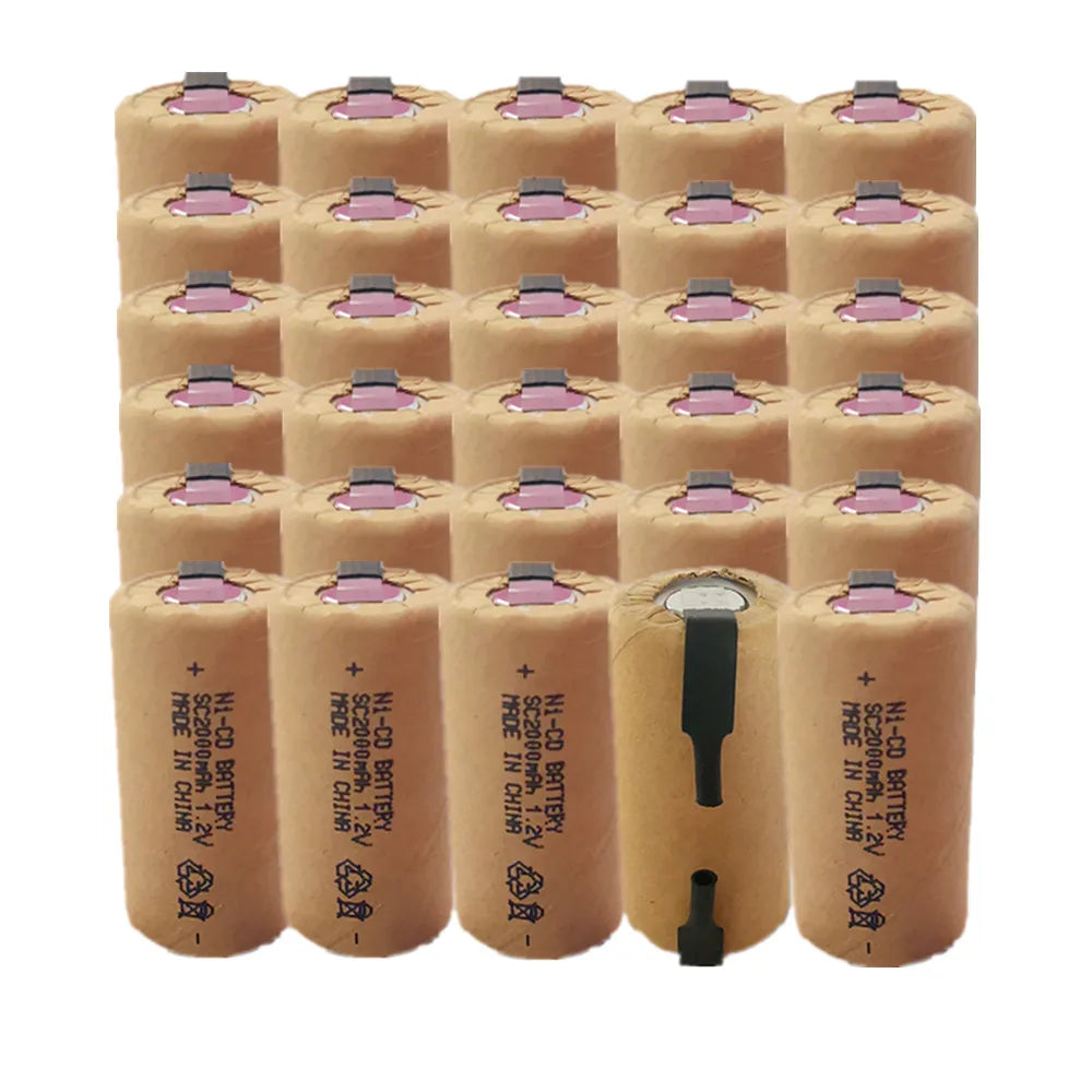 Ni-CD SC batteries 2000mAh high power Sub C