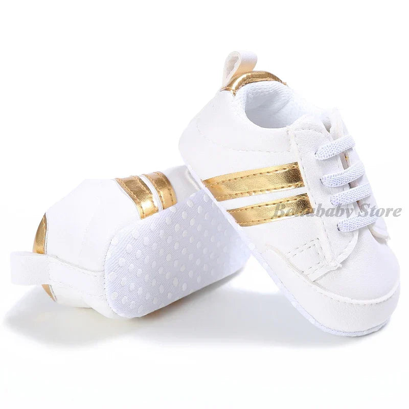 First Walkers Baby Girl Gold Shoes Autumn PU