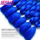 Synthetic Jumbo Braids Hair Omber Braiding Hair Extensions for Women Yaki Texture Black Blue Fake Hair Mirra’s Mirror