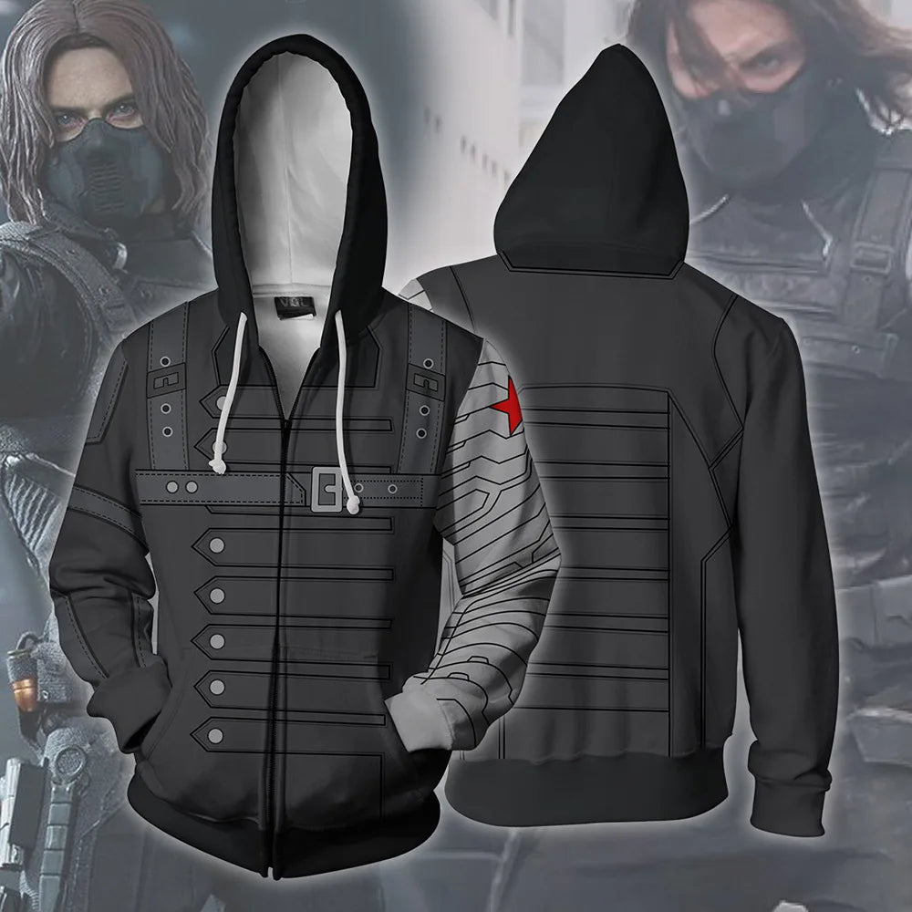 Fans Wear Sweatshirts 3D Printed Hoodies Winter Soldier