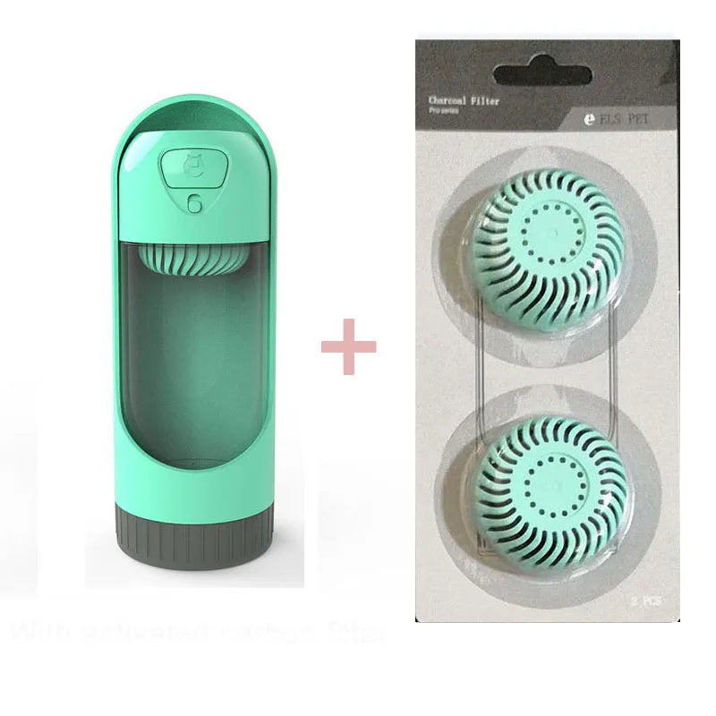 Filter Dog Water Bottle Travel Drinking Bottle Feeder
