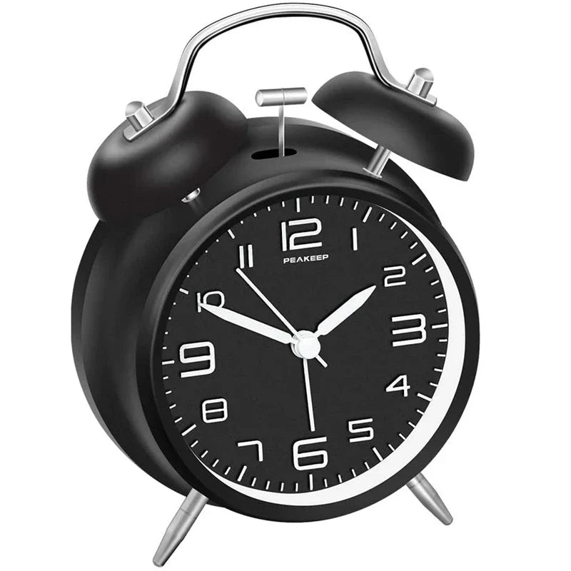 4 Inch Twin Bell Loud Alarm Clock Metal