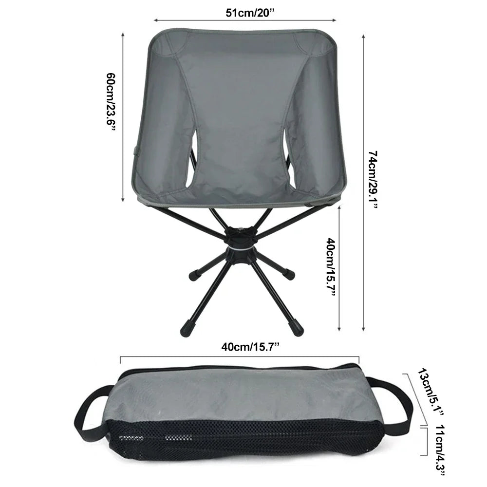 Desert&Fox Swivel Detachable Chairs Camping Folding Chair Outdoor