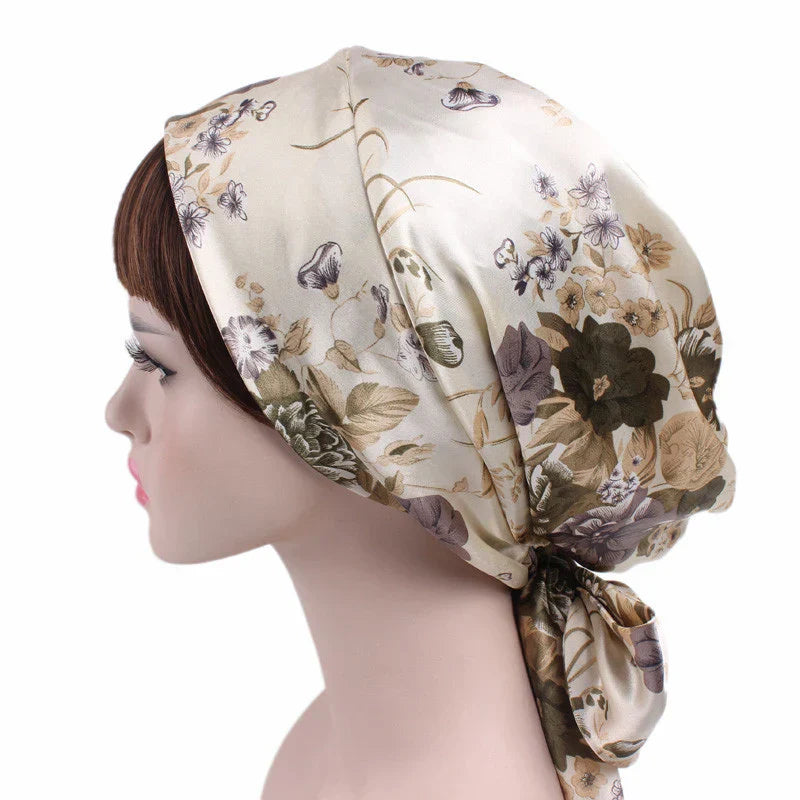 New Women Satin Night Sleeping Cap Head Wrap