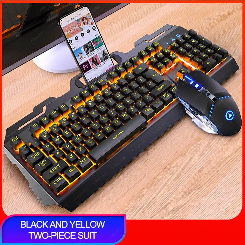 V2 Gaming Keyboard Mouse Headset Set Mechanical Feel