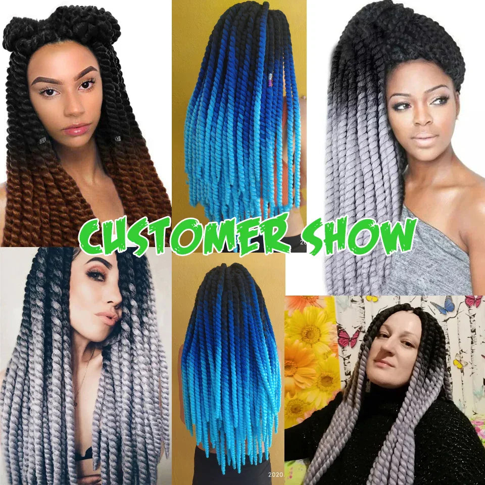 YunRong Senegalese Twist Hair Jumbo Crochet Braids 22