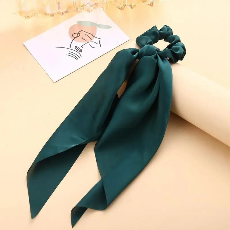 1PC New Women Scrunchie Ribbon Elastic Hair Bands