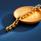 10MM Black S Gold Color Stainless Steel Checkered
