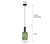 Retro restaurant colorfull glass pendant lights Creative living