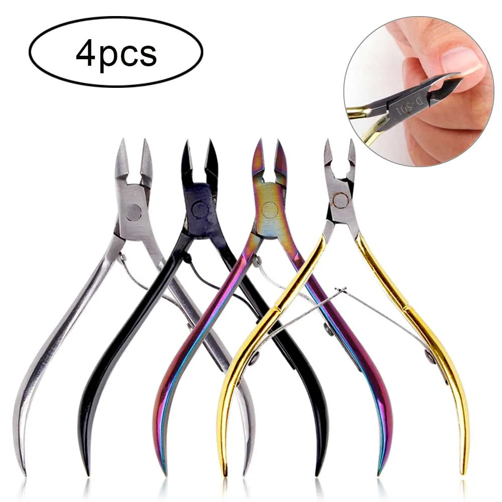 4/8/12pcs Stainless Steel Nail Cuticle Nipper Cutter Dead