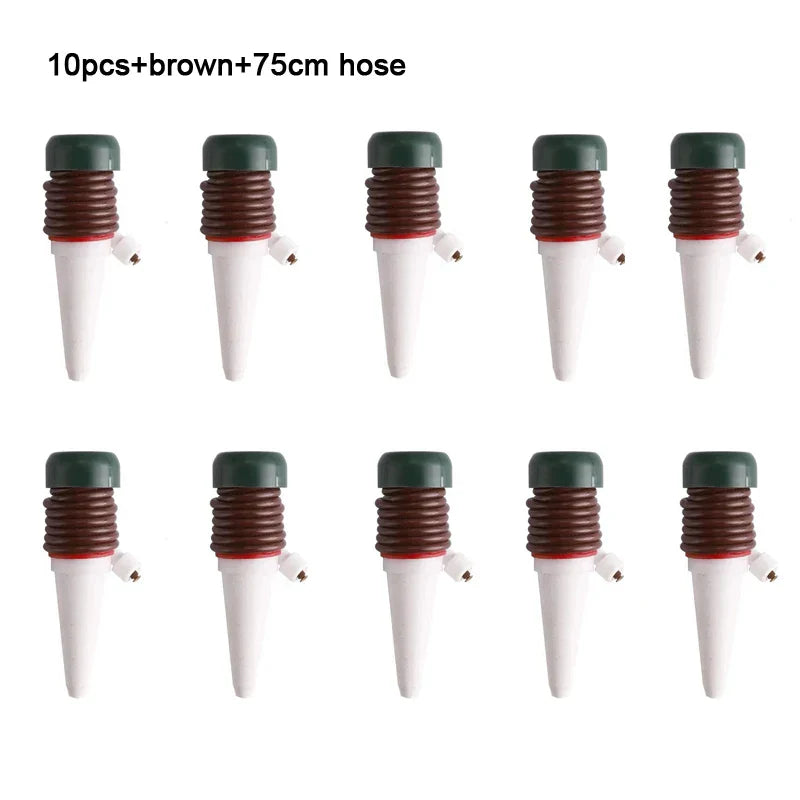 Watering Stakes,10 Pack Indoor Automatic Drip Watering System