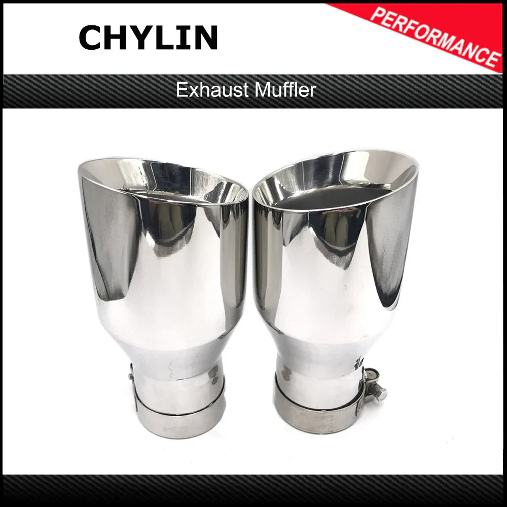 Newest Style Stainless Steel UniversalExhaust System End Pipe+Car