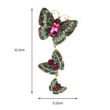 Wuli&baby Big Rhinestone Butterfly Brooches For Women Vintage