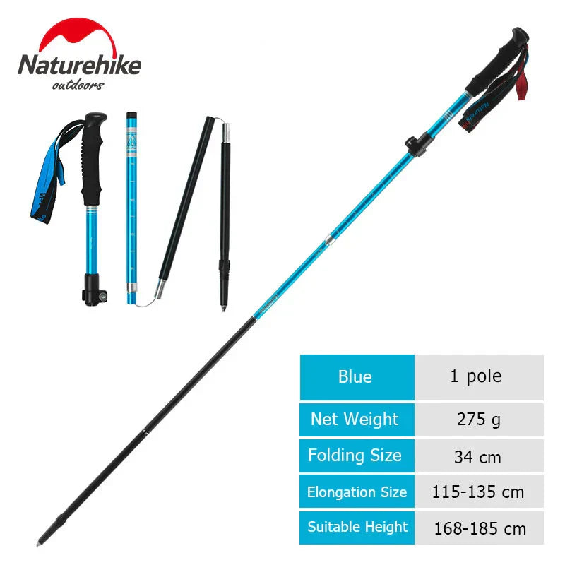 Naturehike Trekking Pole ST09 Folding Hiking Stick Ultralight