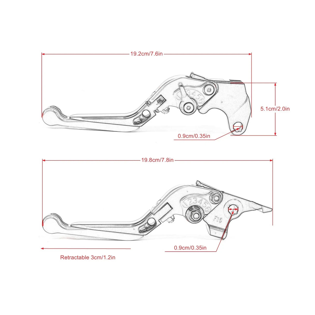 Motorcycle Accessories Adjustable Extendable Folding Brake Clutch Levers