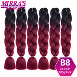 6 Bundle Braiding Hair 24 Inch Synthetic Jumbo