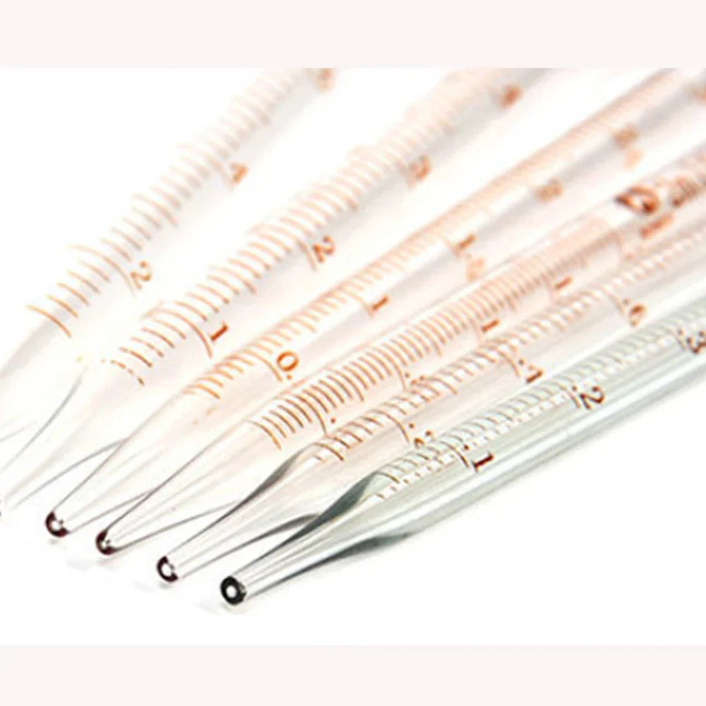 NEW 3/5 Pcs (0.5/1/2/3/5/10ml) Glass Scale Line Dropper