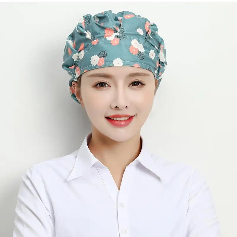 Cute Elastic Kitchen work Hats Restaurant Breathable chefs