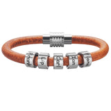 Custom Family Names Bracelet for Men Personalized Braided