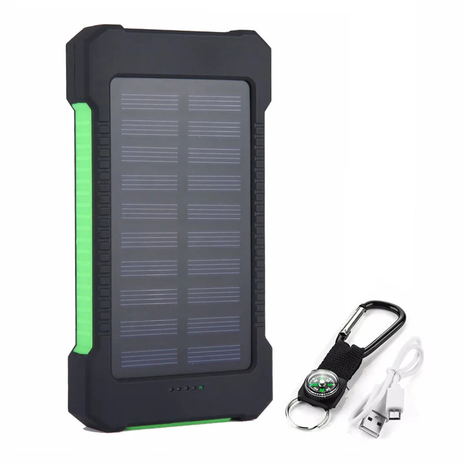 For Xiaomi iPhone Solar Power Bank 10000mAh External