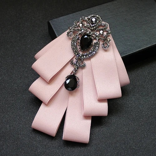 High Quality Korean Fashion New Crystal Bow Tie