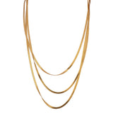 Yhpup Stainless Steel Snake Chain Stacked Necklaces Jewelry