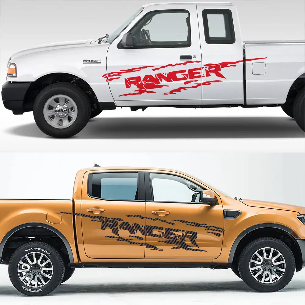 2PCS Off-Road PVC Door Side Stickers for Ford Ranger