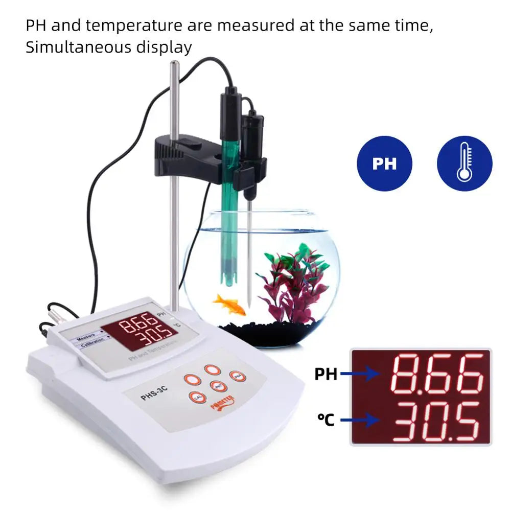 PHS-3C Desktop Automatic Calibration Acidity Meter PH/Thermometer 2In1Digital