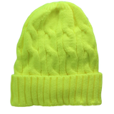 Bright Color Knitted Winter Hats Women Fleece Lined