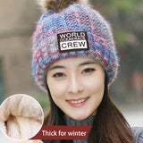 Winter Hats for Woman Thicker Beanies Knitted Cap
