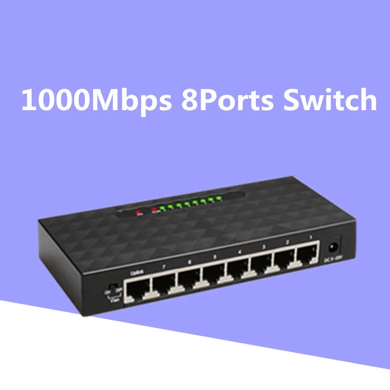 KuWFi 5/8Port Gigabit Switch Ethernet Smart Switcher High