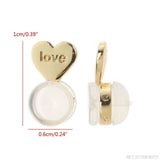 10Pcs Heart Love Magic Earring Lifters Backs Adjustable